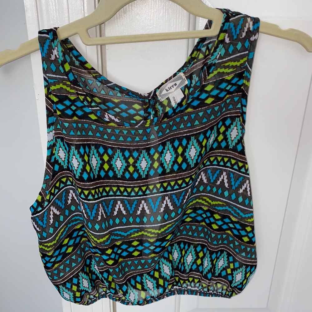 Kirra multicolored shirt open back